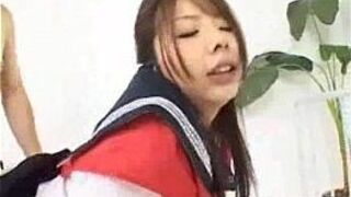 Sexy Japanese Chick hairy pussy porn video